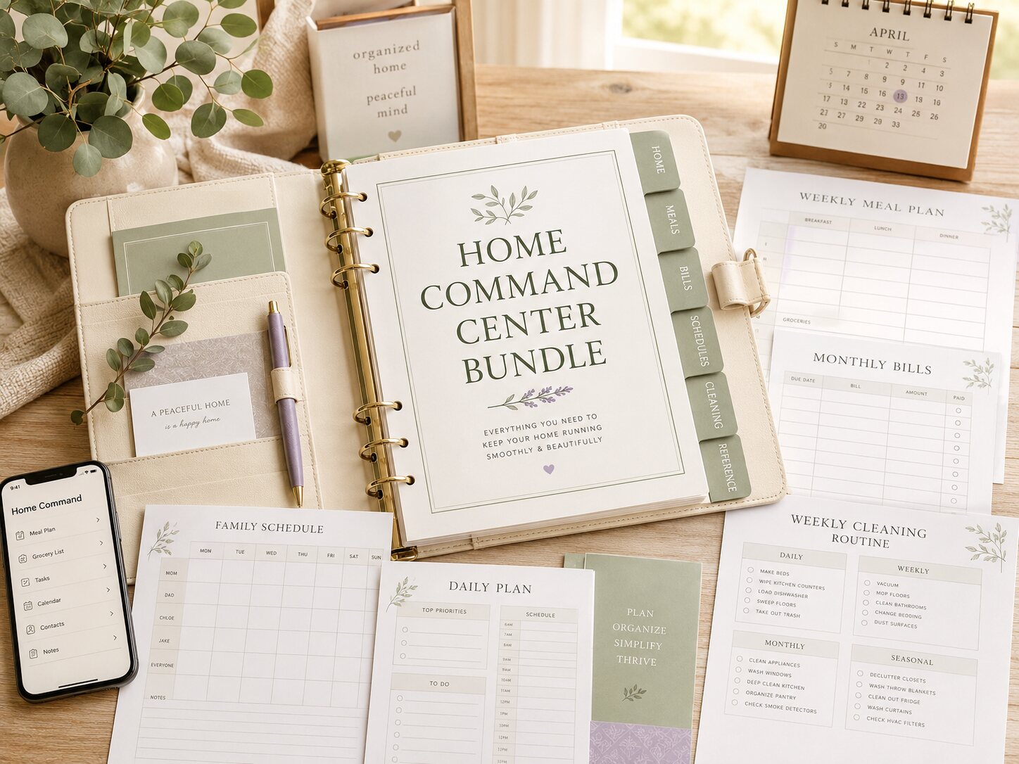 Home Command Center Bundle printable preview