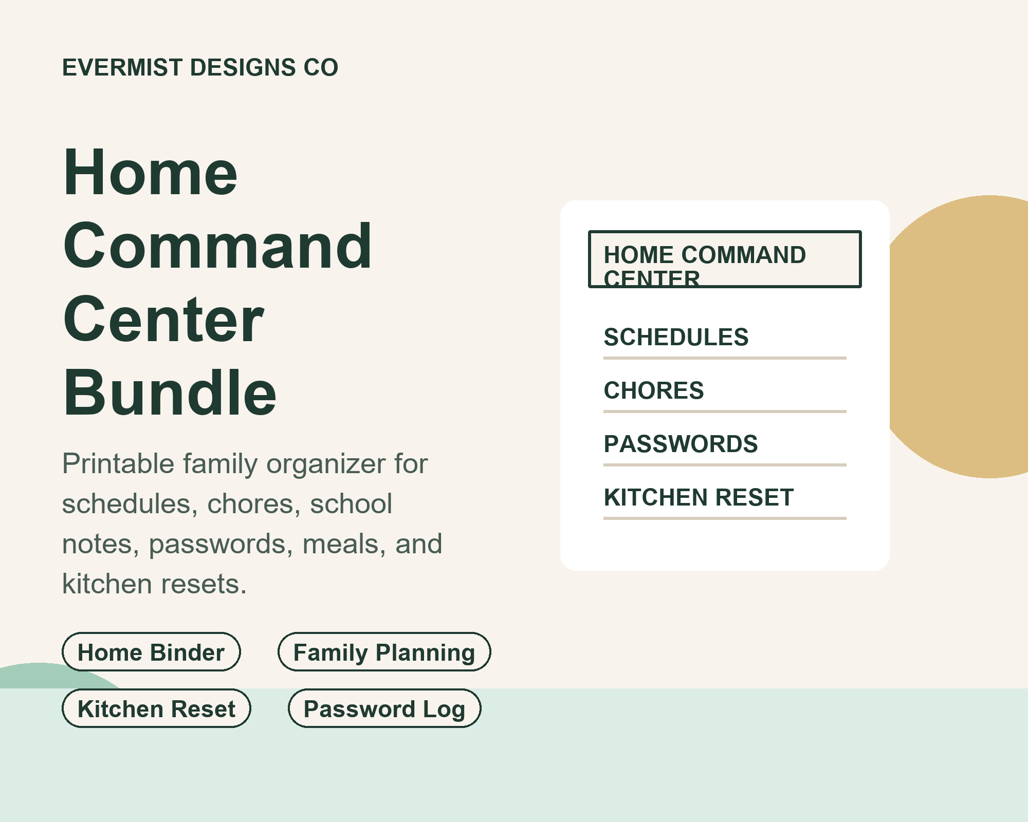 Home Command Center Bundle printable preview